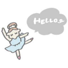 A sticker to send to you who love ballet