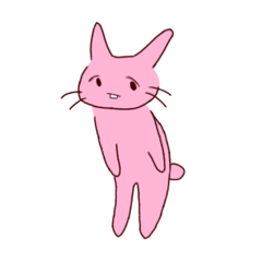 pink rabbit ;) - Stiker LINE | LINE STORE