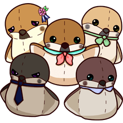 Daily life of stuffed sparrows