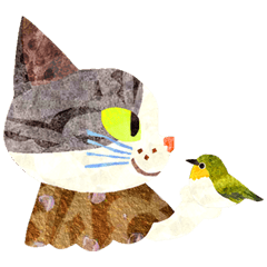 Cats and birds are good friends