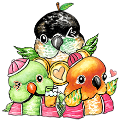 ParrotDaylife_Happy Parrots Sticker