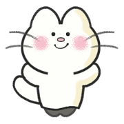 Lovely cat ghost stickers (white)