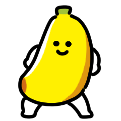 Stiker pisang bergerak