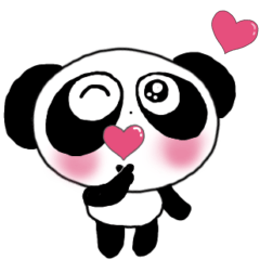 Pretty PANDA P-chan love sticker