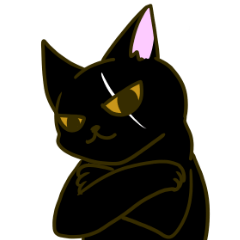 Taisho, a black cat