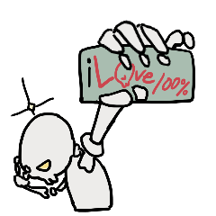 skeleton man is crying out for love