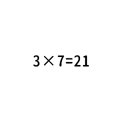 3×7=21