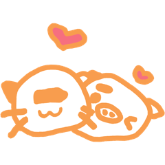 可愛い海苔猫-左手で絵を描く スタンプ特集