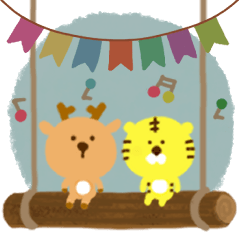 虎タロー&鹿ジロー【北欧テイスト】