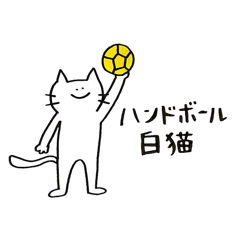 handball white cat