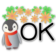 Cute Penguin-Big font-Practical Sticker