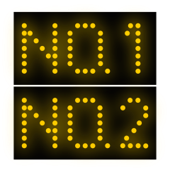 電光掲示板風　あいさつ＆ナンバー