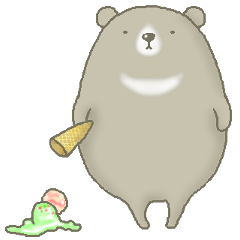 A bear sticker named Kumadon.