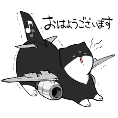 Plane Cats for Greeting ver.BLACK