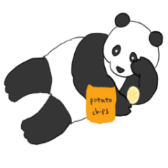 Lazy cute Panda sticker
