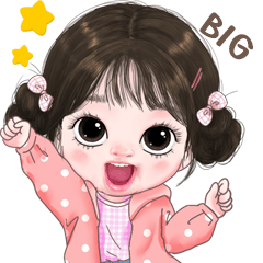 Sai cream cute girl (Big sticker) (ENG_)