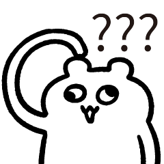 白白鼠_字! – LINE貼圖 | LINE STORE