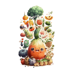 The vegetable & fruit family