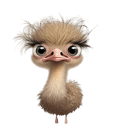ostriches and their chicks
