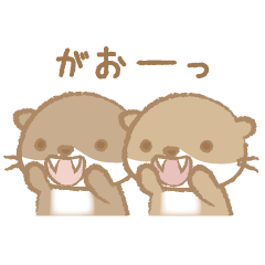 a pair of otters