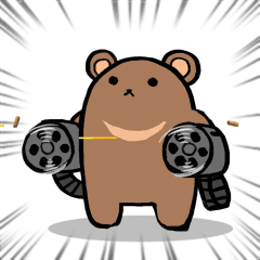 Moving Gatling bear