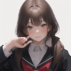 a high school girl with a cute face