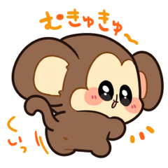 Too cute Mukyu Mukyu Monkey Sticker