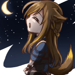 Vtuber wolf painting stickers