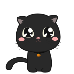Black cute cat(Animated)