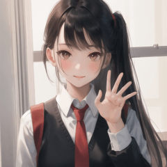 Karen, the cute school uniform girl