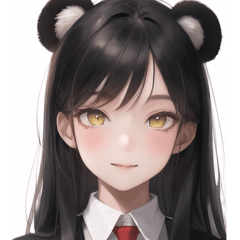 panda school girl
