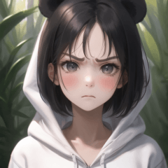 hoodie panda girl