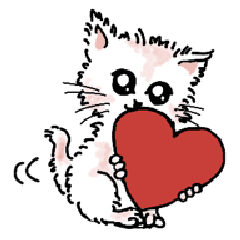 A cute cat Greeting Sticker
