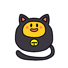 The funny face cat [ black ]