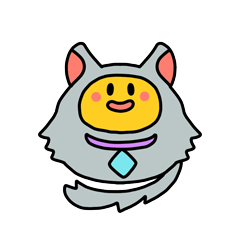 The funny face cat [ gray ]