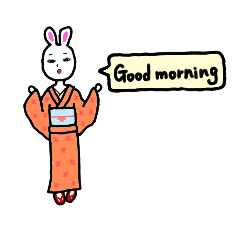 Rabbit girl in a kimono.