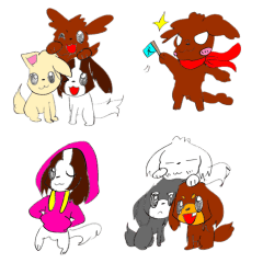 dog sticker 1-40