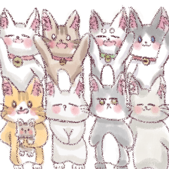 cat greeting by Rina