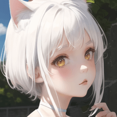 여름 수영복 고양이귀 소녀 12