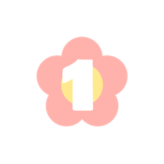 Number Flower Pastel B