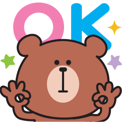 Little bear character sticker