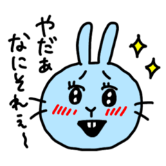 rabbit face sticker 3