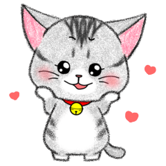 Fluffy cat sticker2