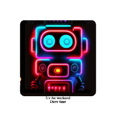 NEON Cute robot.