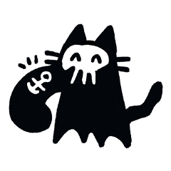 骷髏黑貓-幽靈黑貓