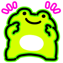 Stiker katak bergerak (lampu neon)