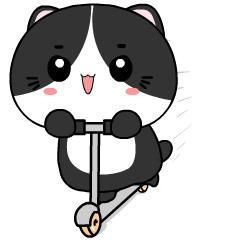 Baby Tuxedo Cat : Pop-up stickers