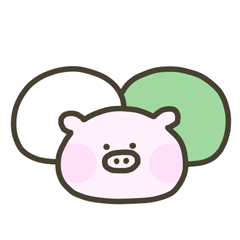 Ttungkkuri, a pig that loves rice cakes