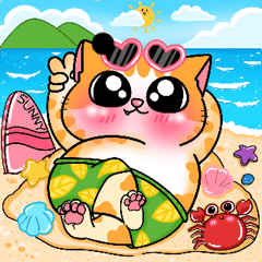 Cat Summer Vacation Meaw