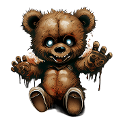 Teddy bear telling people something